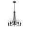 Z-Lite Joliet 5 Light Chandelier, Matte Black & Clear 473-5MB - alternate 5